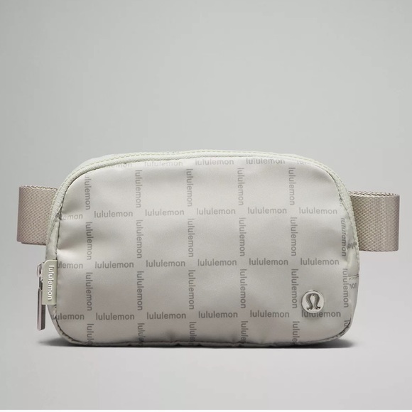 lululemon athletica Handbags - Lululemon Everywhere Belt Bag 1L - Wordmark Grid Mini Raw Linen